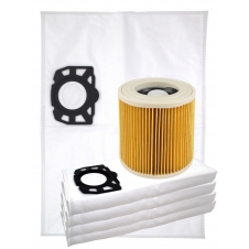 HEPA filtr a sáčky pro KÄRCHER KWD1, KWD2, KWD3 51x37cm sada 1+5ks